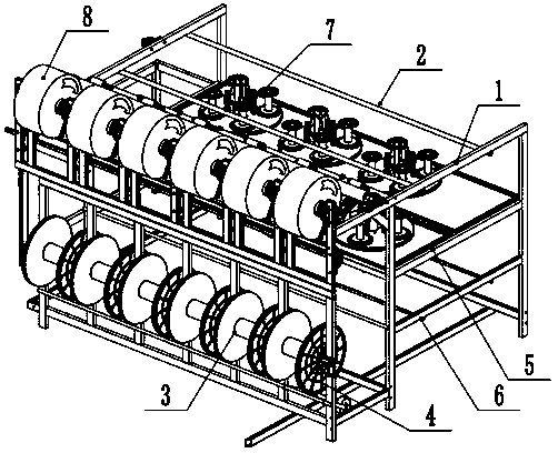 Textile thread dividing device for chemical fiber cloth