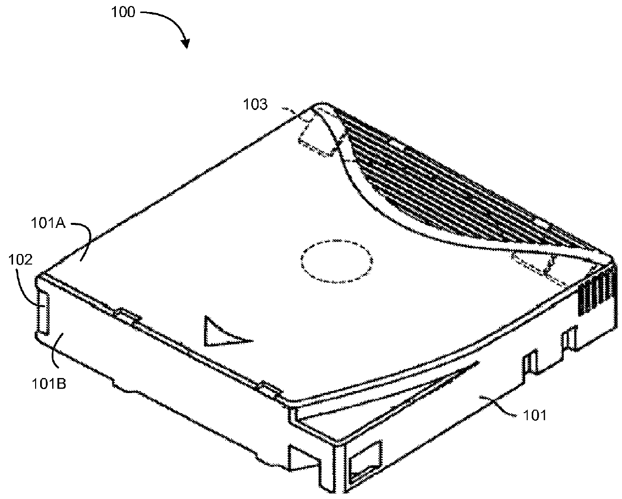 Biosample cartridge with radial slots for storing biosample carriers and using in automated data storage systems