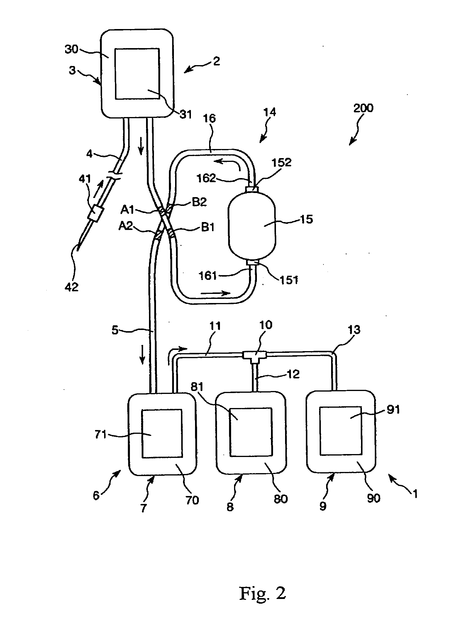 Method of producing blood processing circuits and filter unit