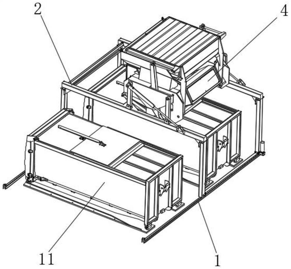 Truss type garbage compression station