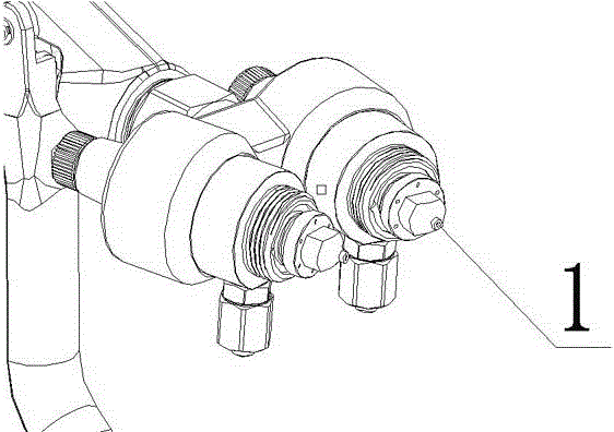 Double-head pneumatic spray gun testing method