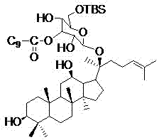 Synthesis method for increasing ginsenoside M1 and decanoylchloride monoesterification selectivity