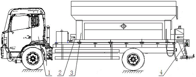 Intelligent snow-melting agent sprinkling vehicle