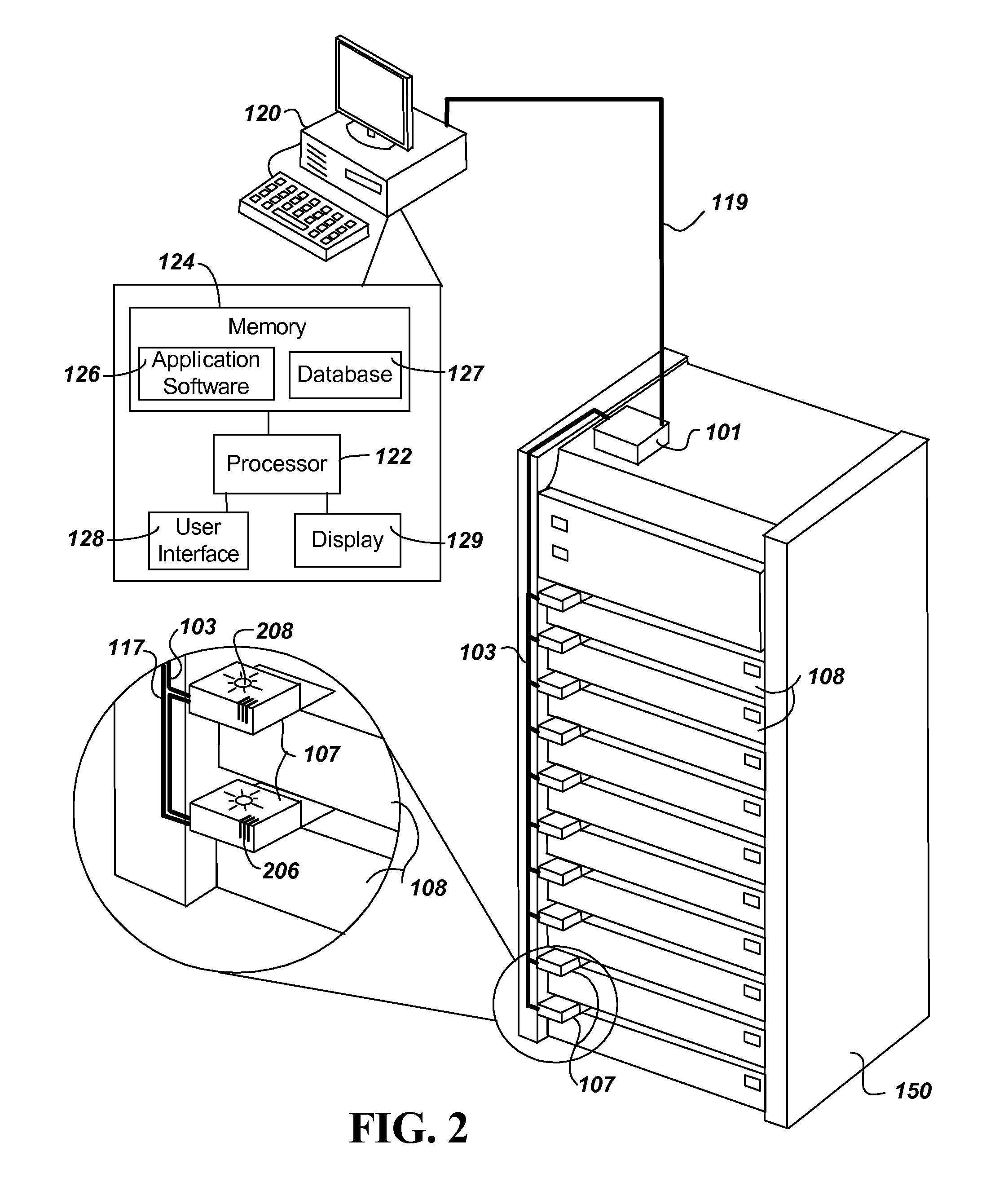 Data center equipment location and monitoring system