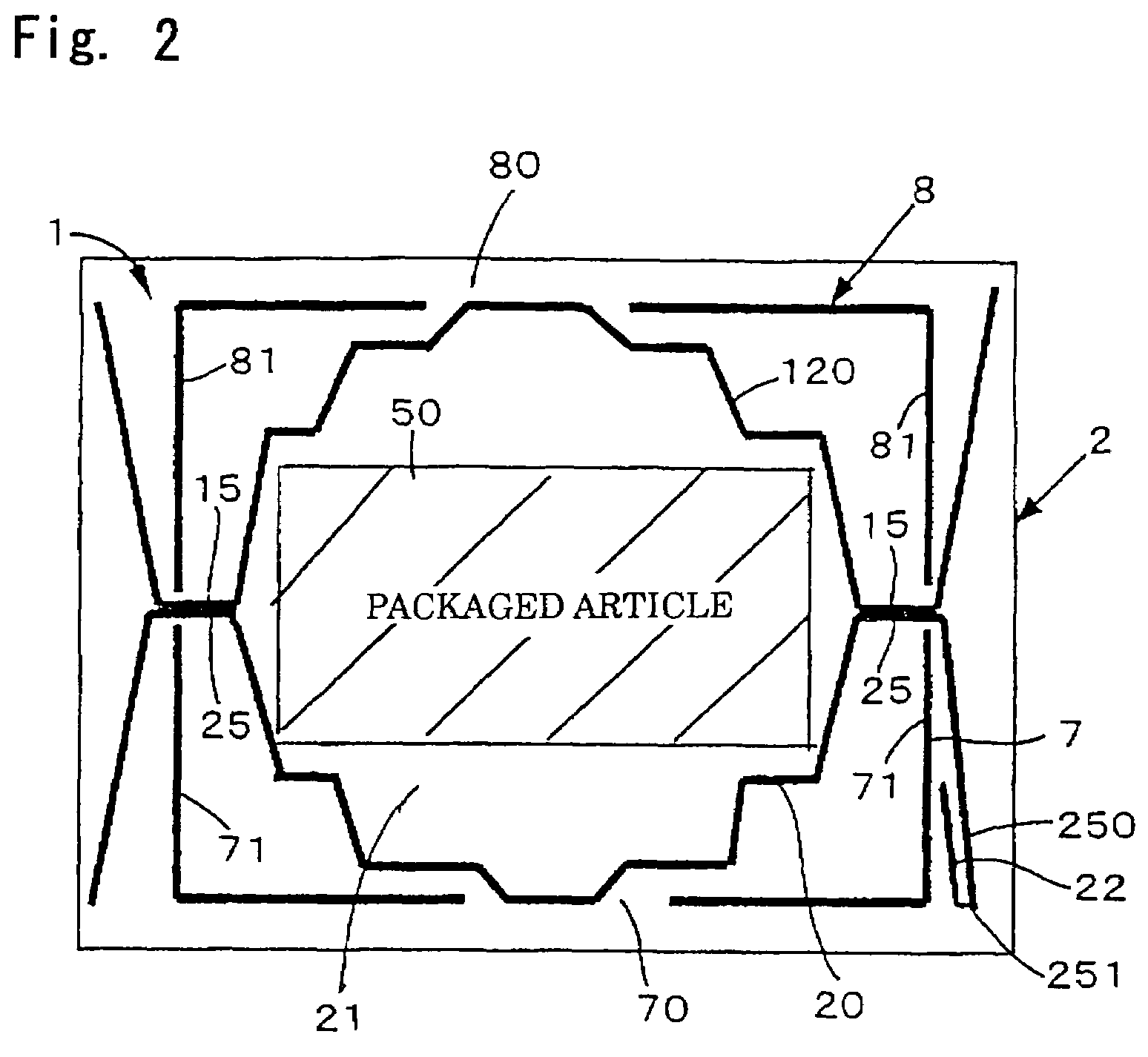 Cushioning material for packaging and packaging matter