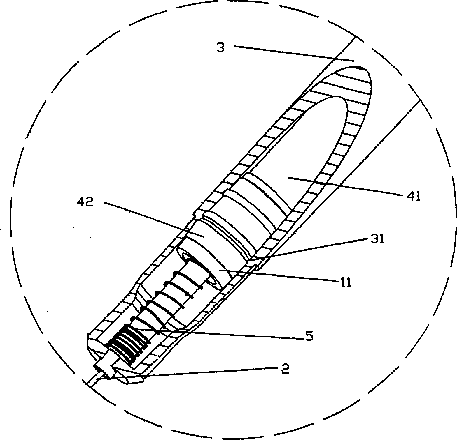 Automatic retracting type disposable safe syringe