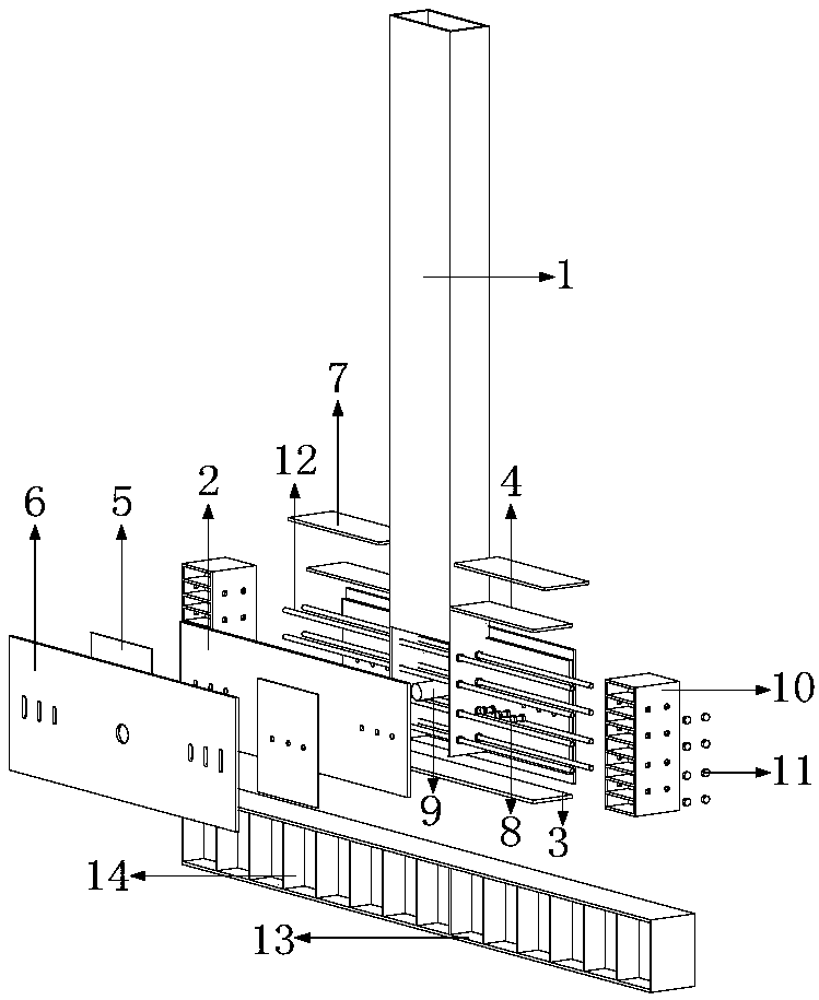 Fabricated steel structural self-restoring energy consuming supporting device