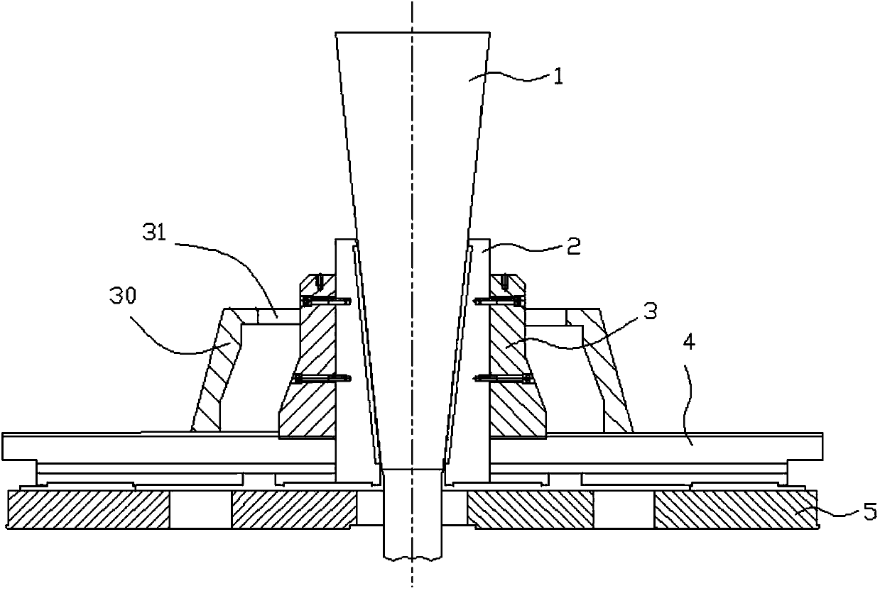 Method for forming special-shaped section annular piece through thermal expansion of bearing steel rectangular section annular piece