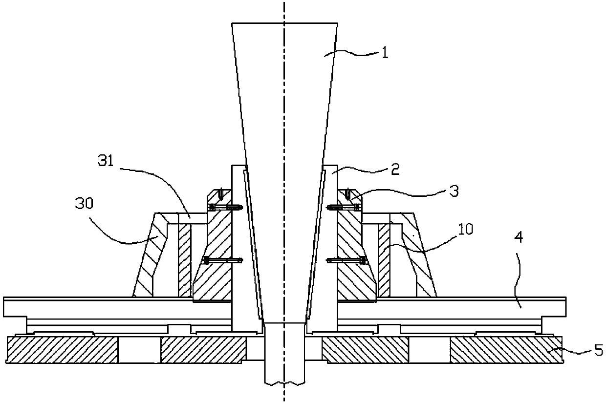 Method for forming special-shaped section annular piece through thermal expansion of bearing steel rectangular section annular piece