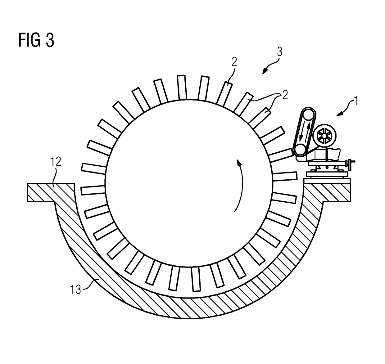 Method and apparatus for shortening the rotor blades of a turbomachine