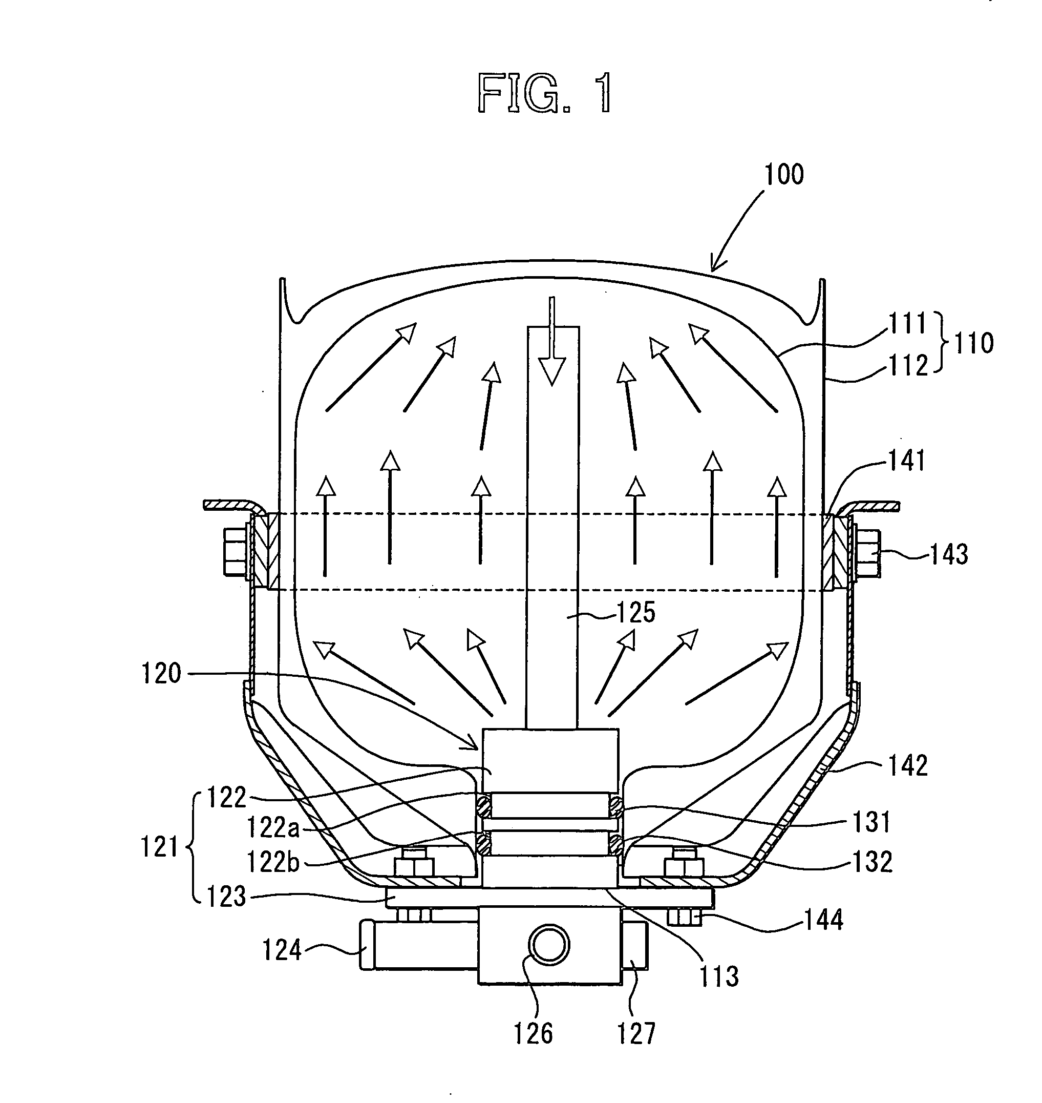 Heat storage tank in cooling water circuit