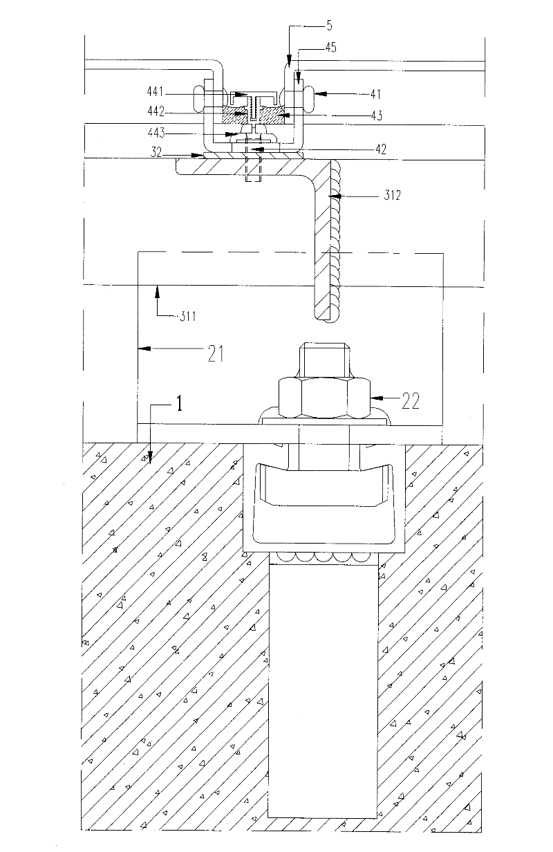 Metal curtain wall assembling device