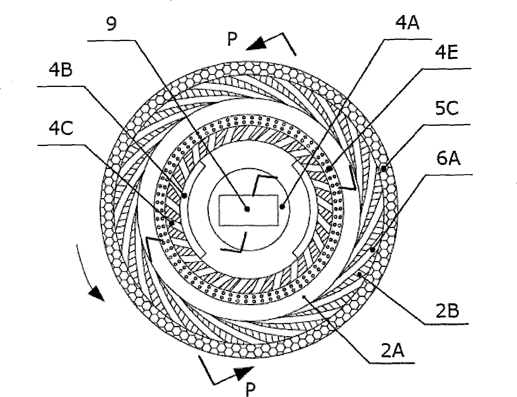 Immersion self-adaptation rotary sealing device for photo-etching machine