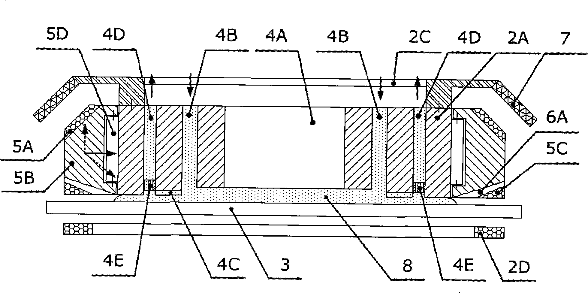 Immersion self-adaptation rotary sealing device for photo-etching machine