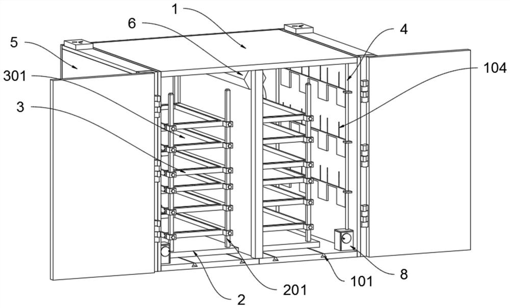 Aerobic automatic black tea fermentation chamber capable of realizing gradient temperature control