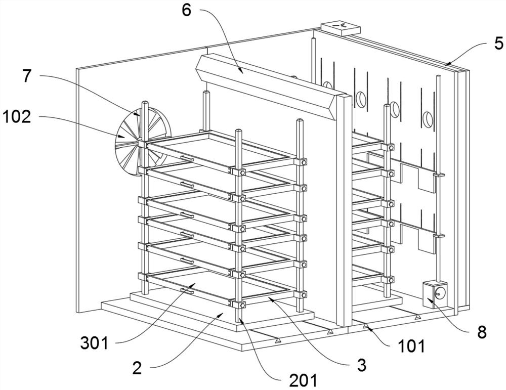 Aerobic automatic black tea fermentation chamber capable of realizing gradient temperature control