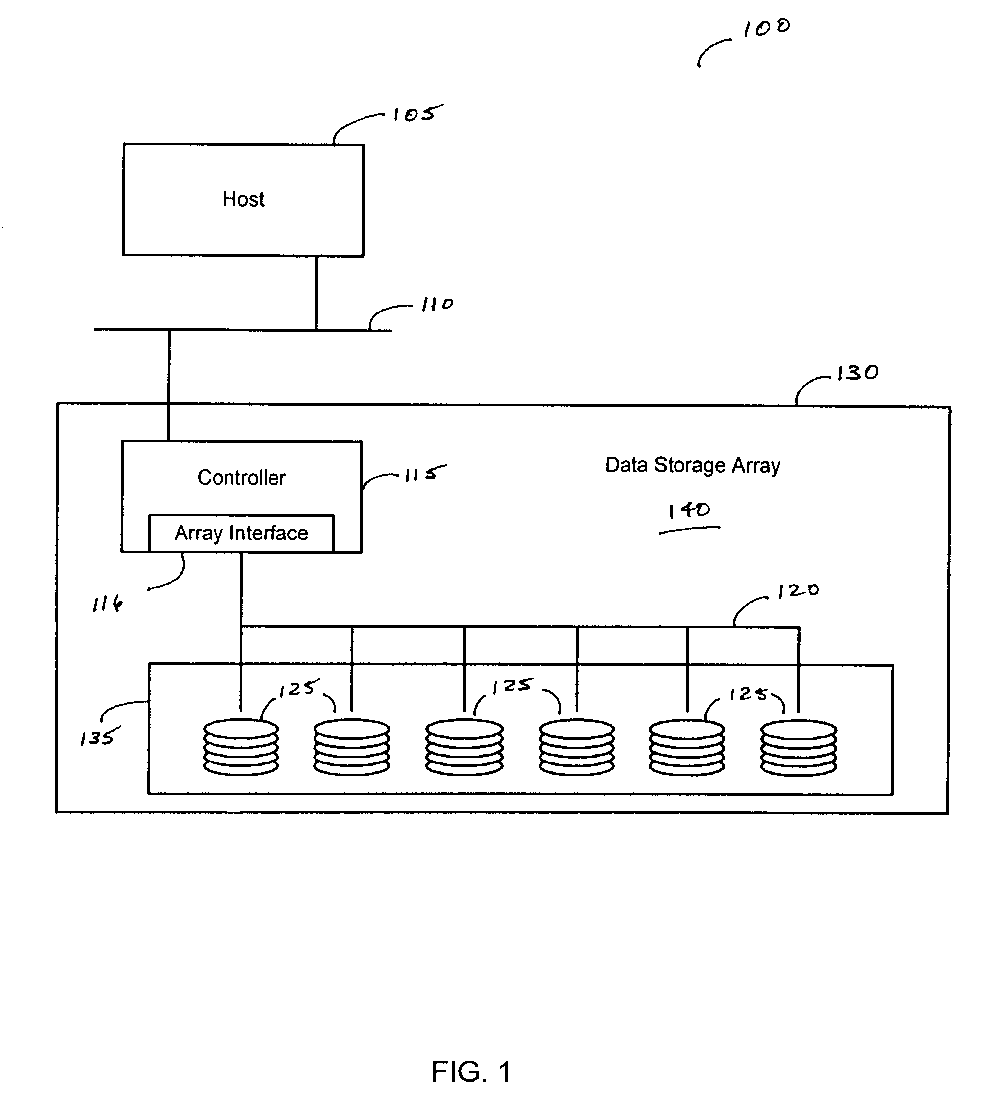 Serial interface for a data storage array