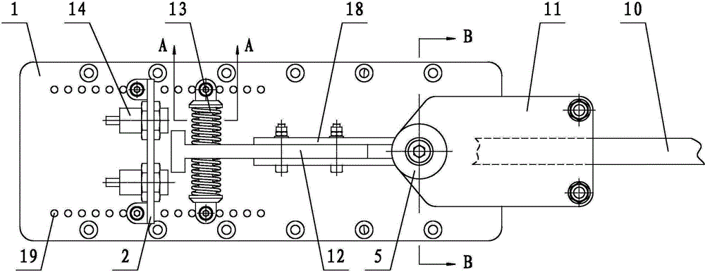 Deflection angle detection device for storage winch rope arranger in double-winch system