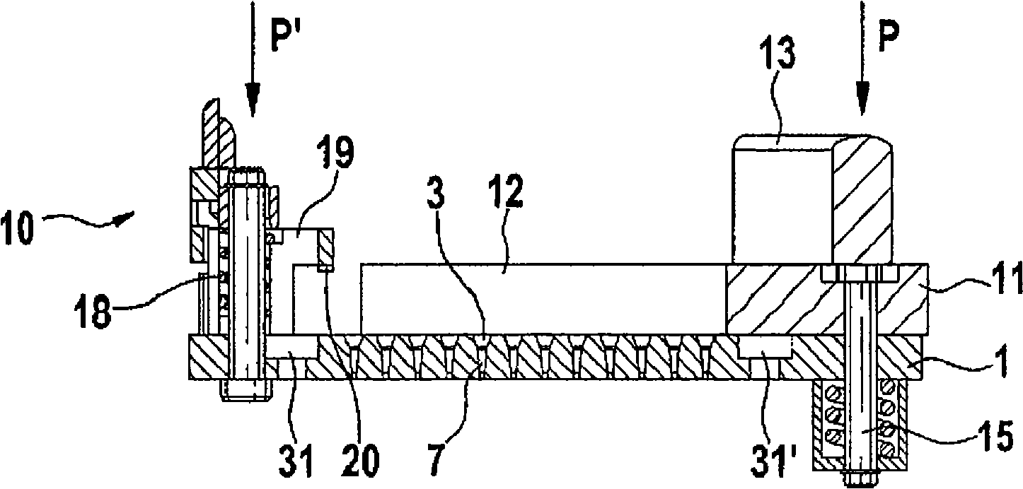 Device for simultaneous handling of several multi-filament threads