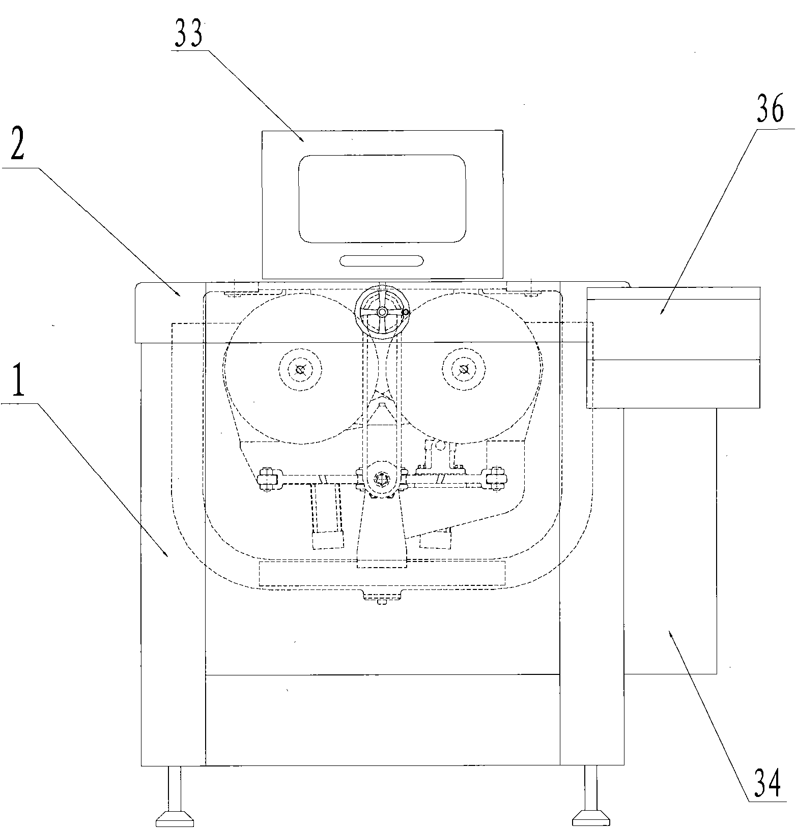 Double-saw-blade cutting machine capable of adjusting cutting angle