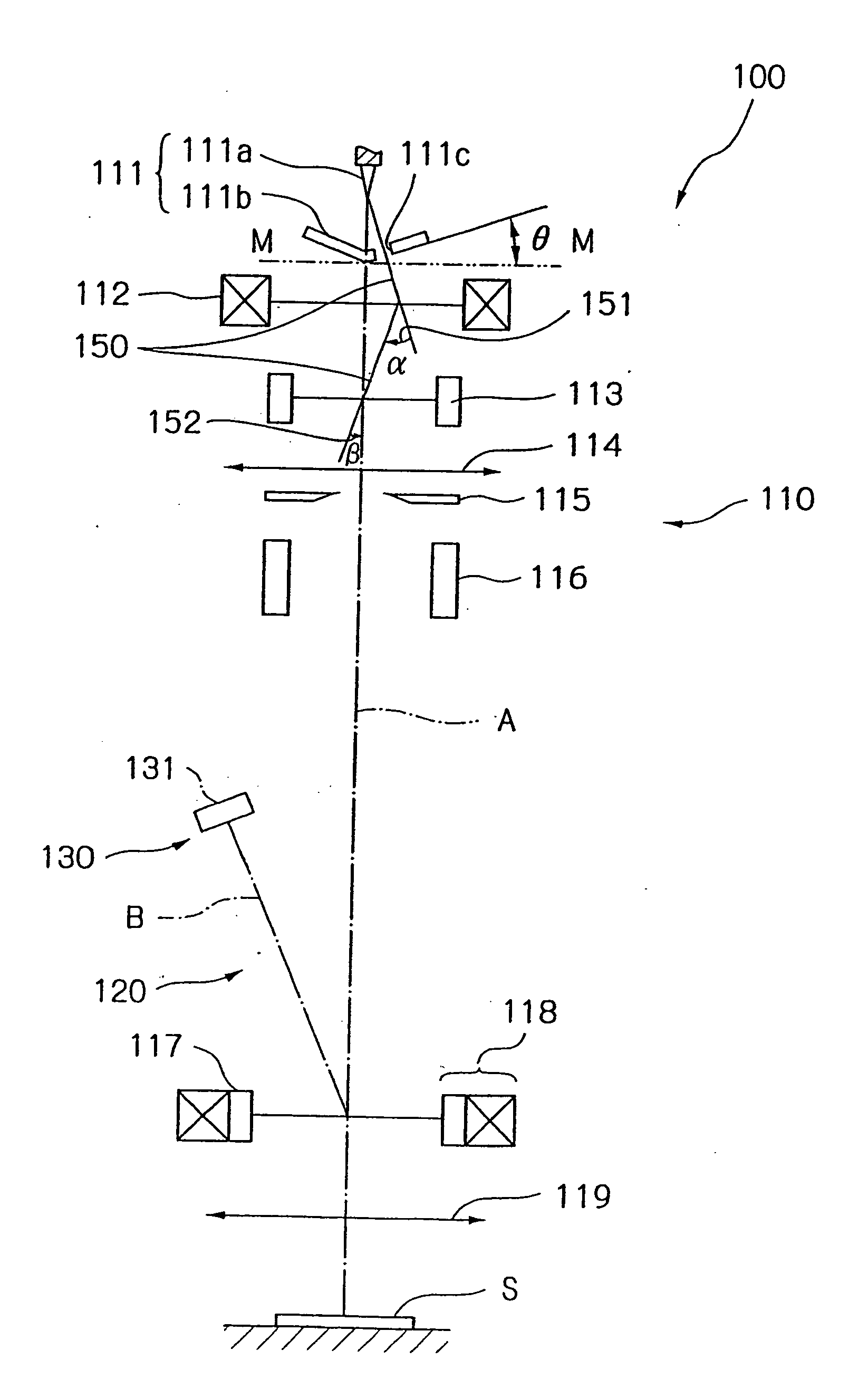 Electron beam apparatus and a device manufacturing method by using said electron beam apparatus