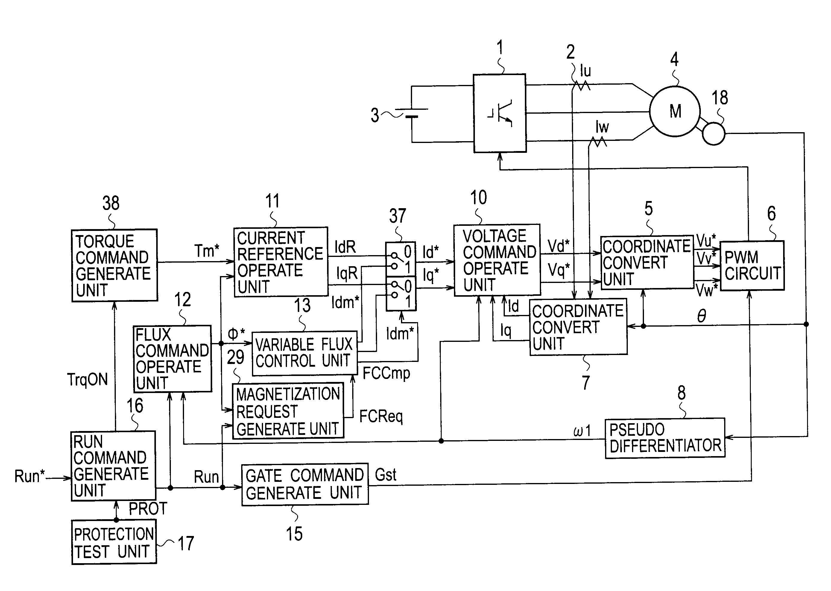 Variable-flux motor drive system