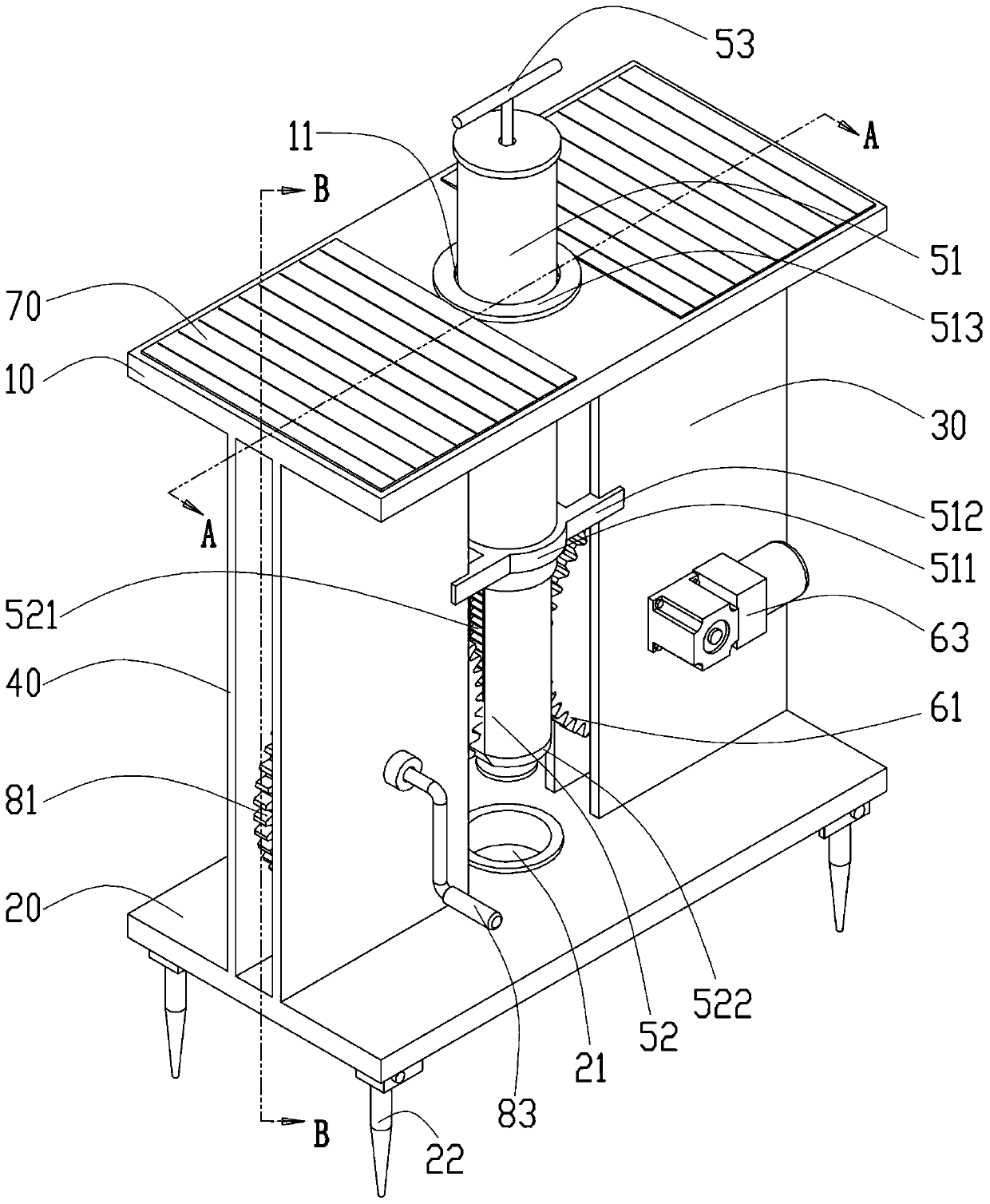 Portable mechanical automatic soil sampling device