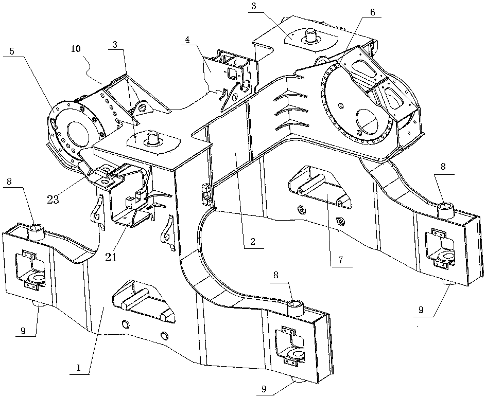 Straddle type monorail vehicle framework and bogie thereof