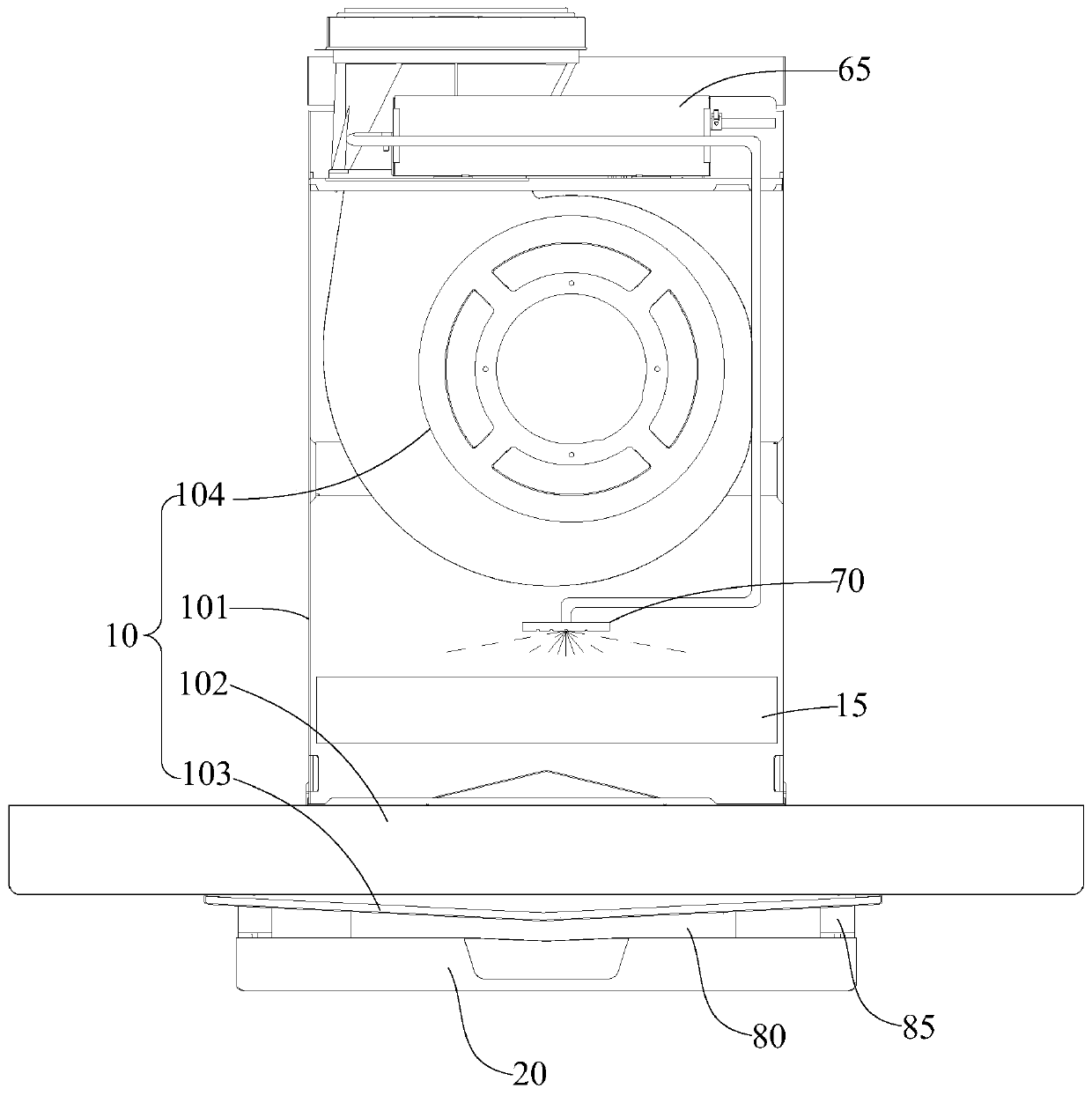 Sink components and range hoods