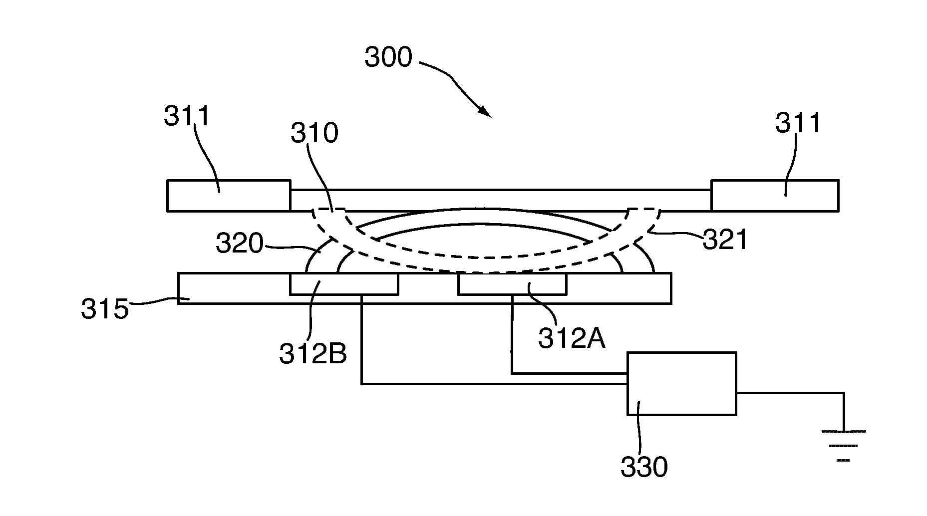 Capacitive dome switch