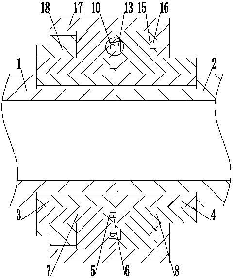 Weak current engineering wire pipe connecting device