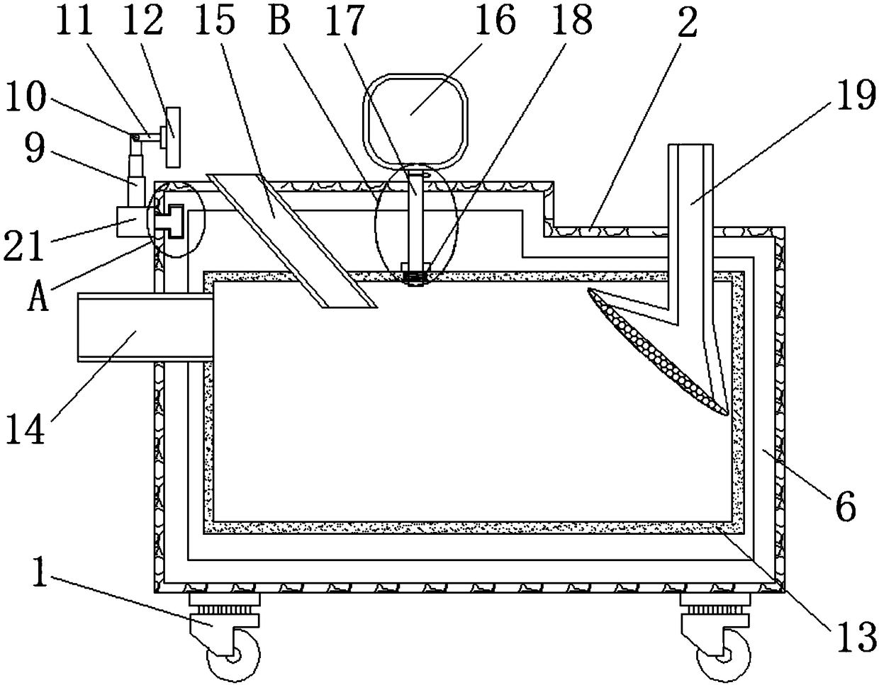 Yellow phosphorus tail gas boiler with burning speed increasing function