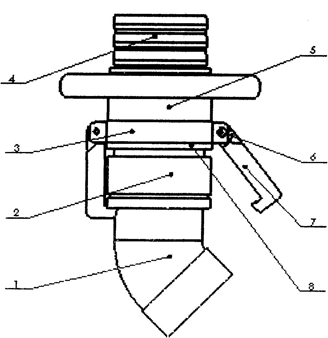 Conical surface closed excrement fetching port