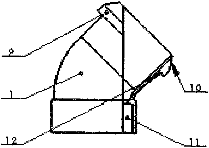 Conical surface closed excrement fetching port