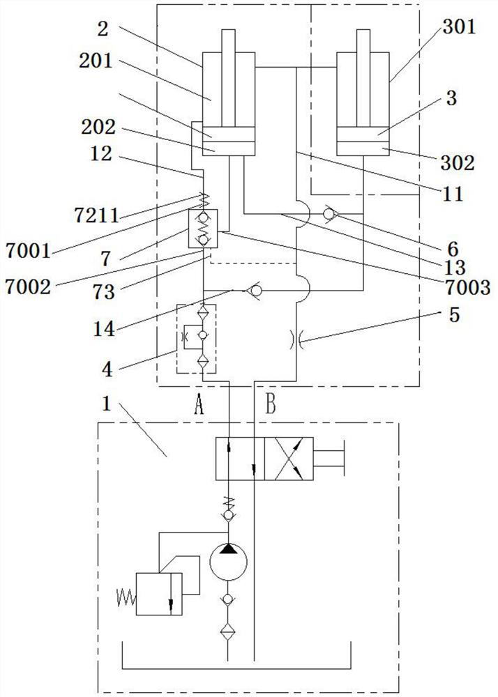 Non-differential follow-up synchronous double-cylinder lifting mechanism