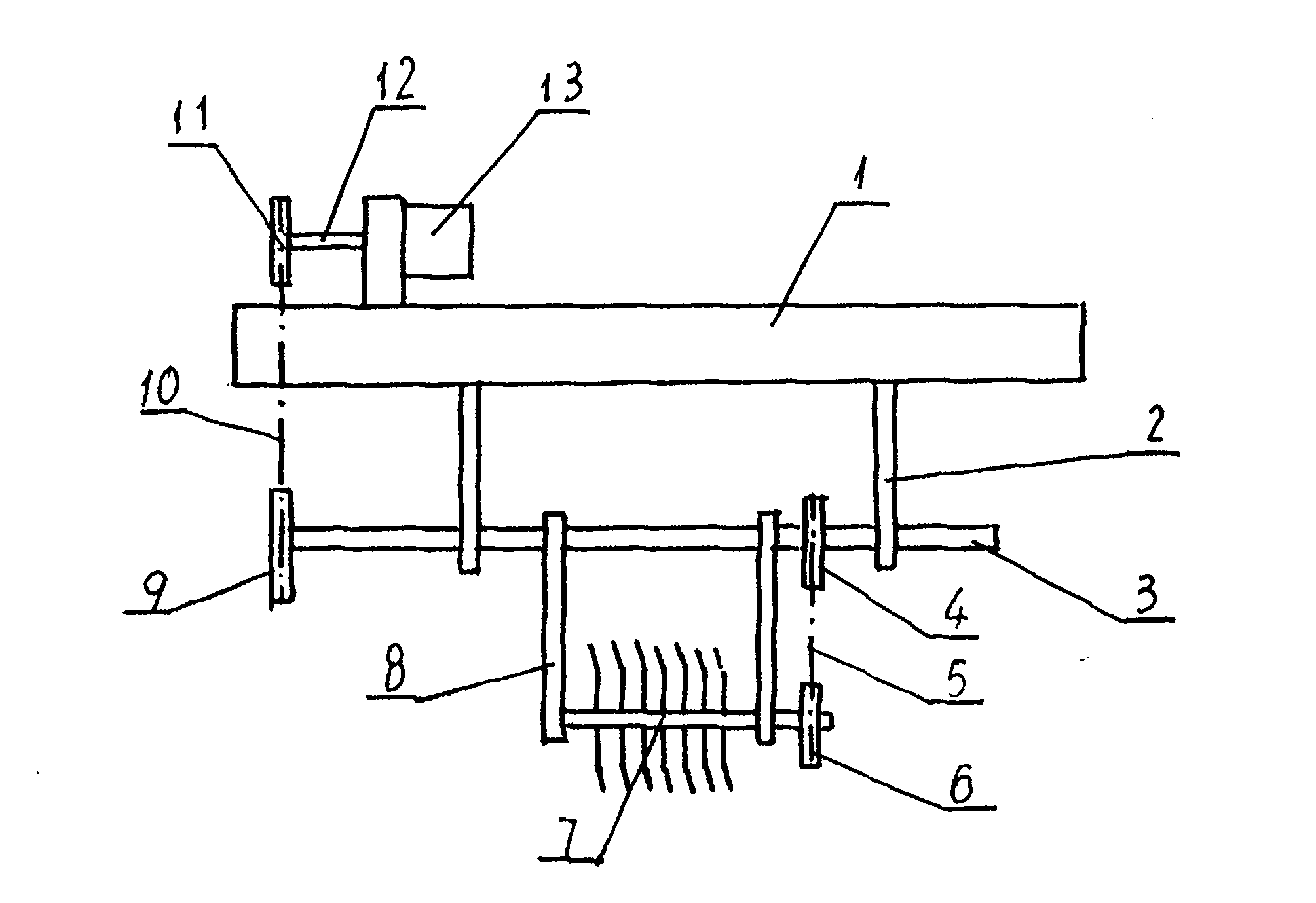 Extirpator capable of using tractor to output power to drive weeding tooth assembly to rotate