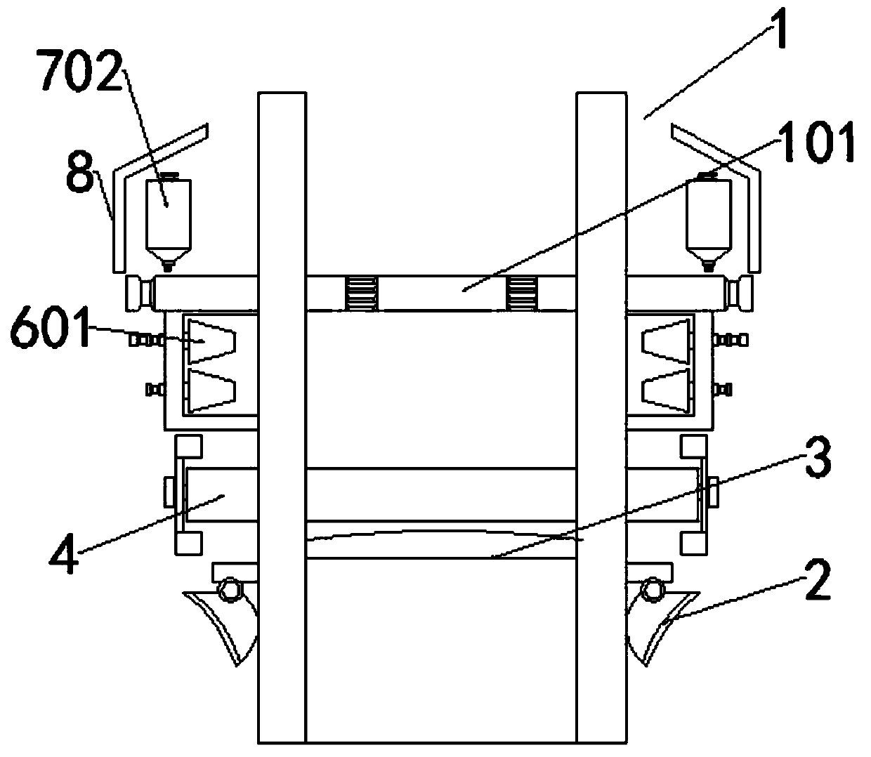 Film mulching machine for garlic sprouts