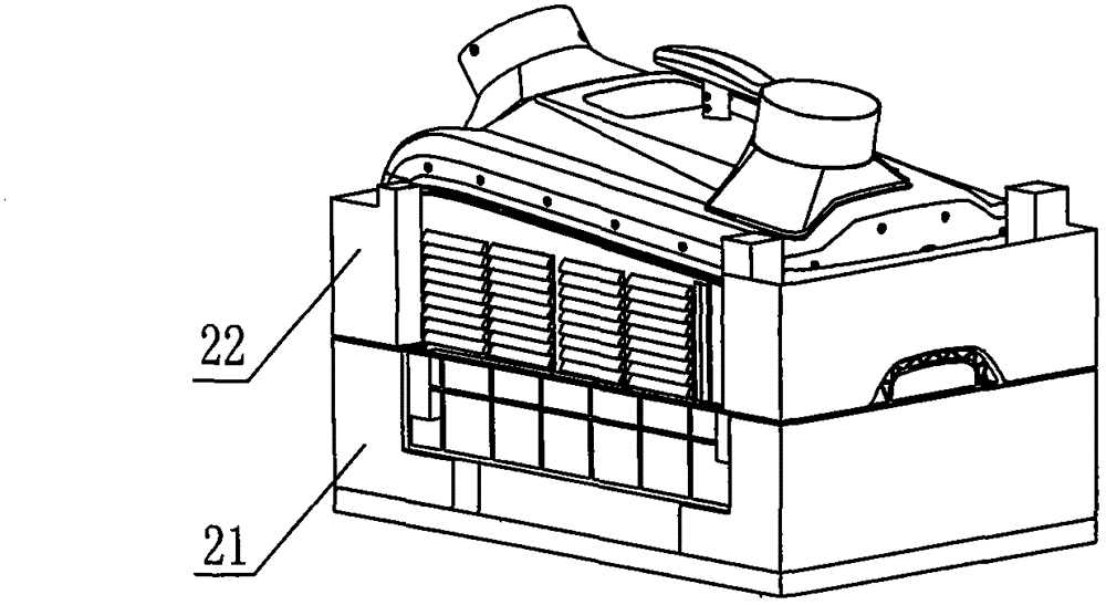 Packaging structure of mobile air conditioner and installation method thereof