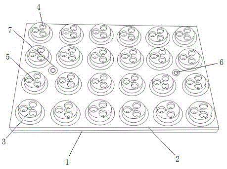 A kind of sintering mold for sealing terminal block