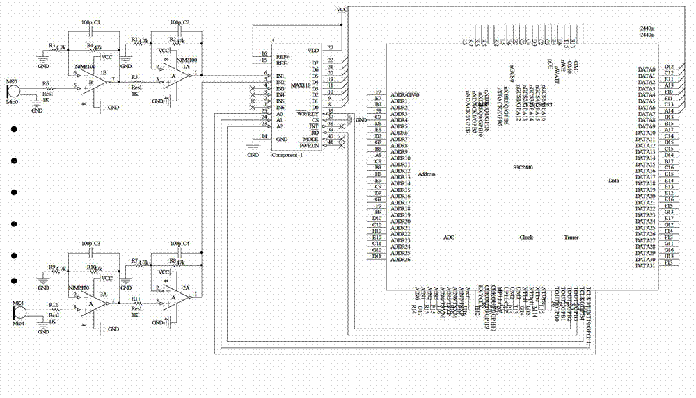 Microphone array voice enhancement device with sound source direction tracking function and method thereof