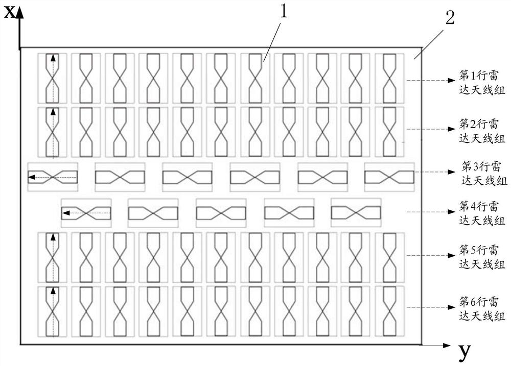 Multi-polarization-mode combined array type ground penetrating radar antenna and control method thereof