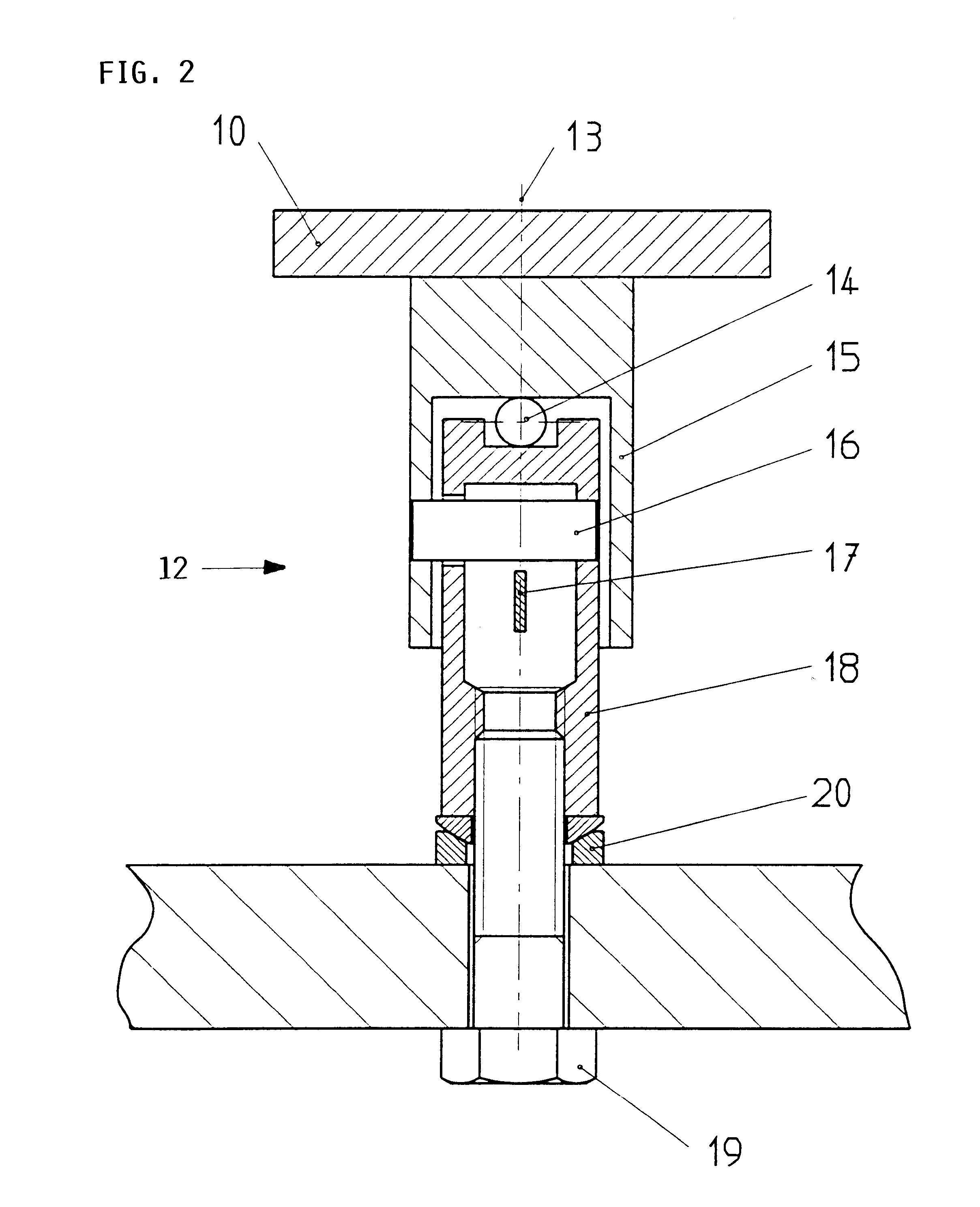 Torque measuring device for a device measuring the flow of material