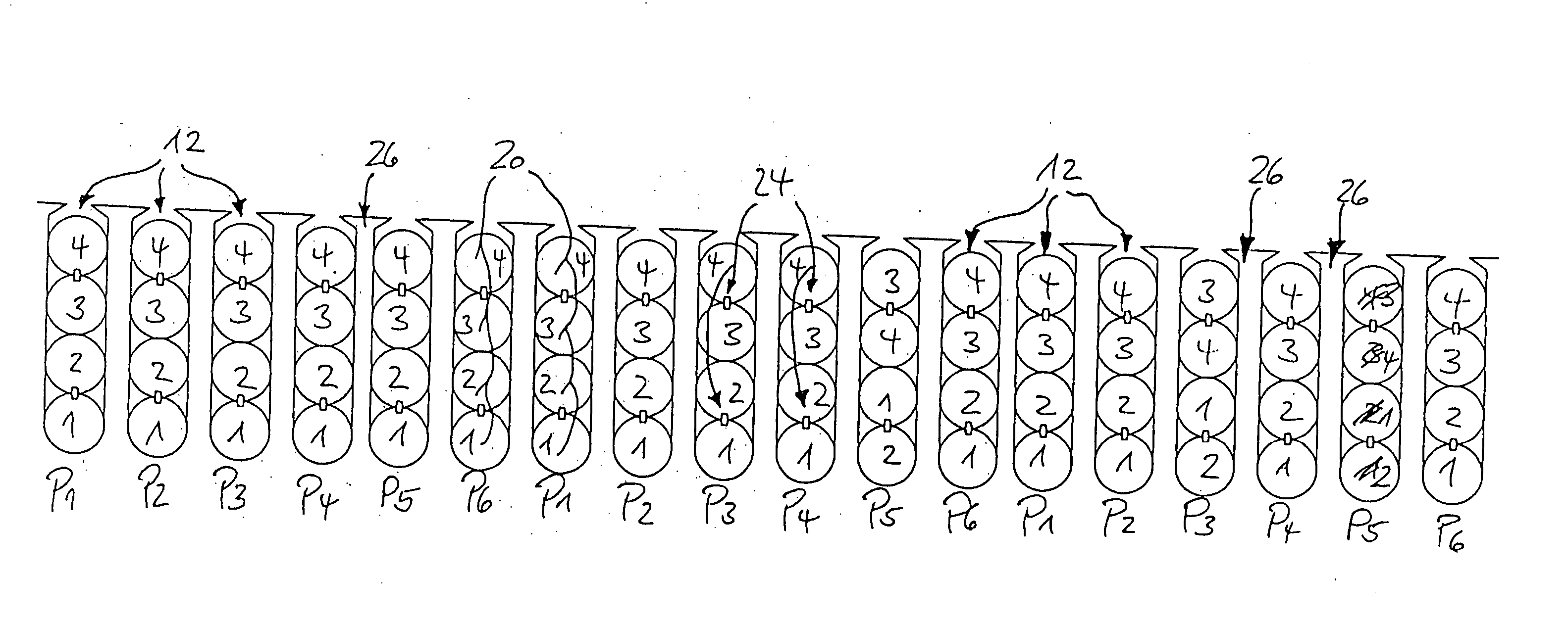 Synchronous machine having a stator with grooves to receive a stator winding, such as a synchronous machine for a wind power installation