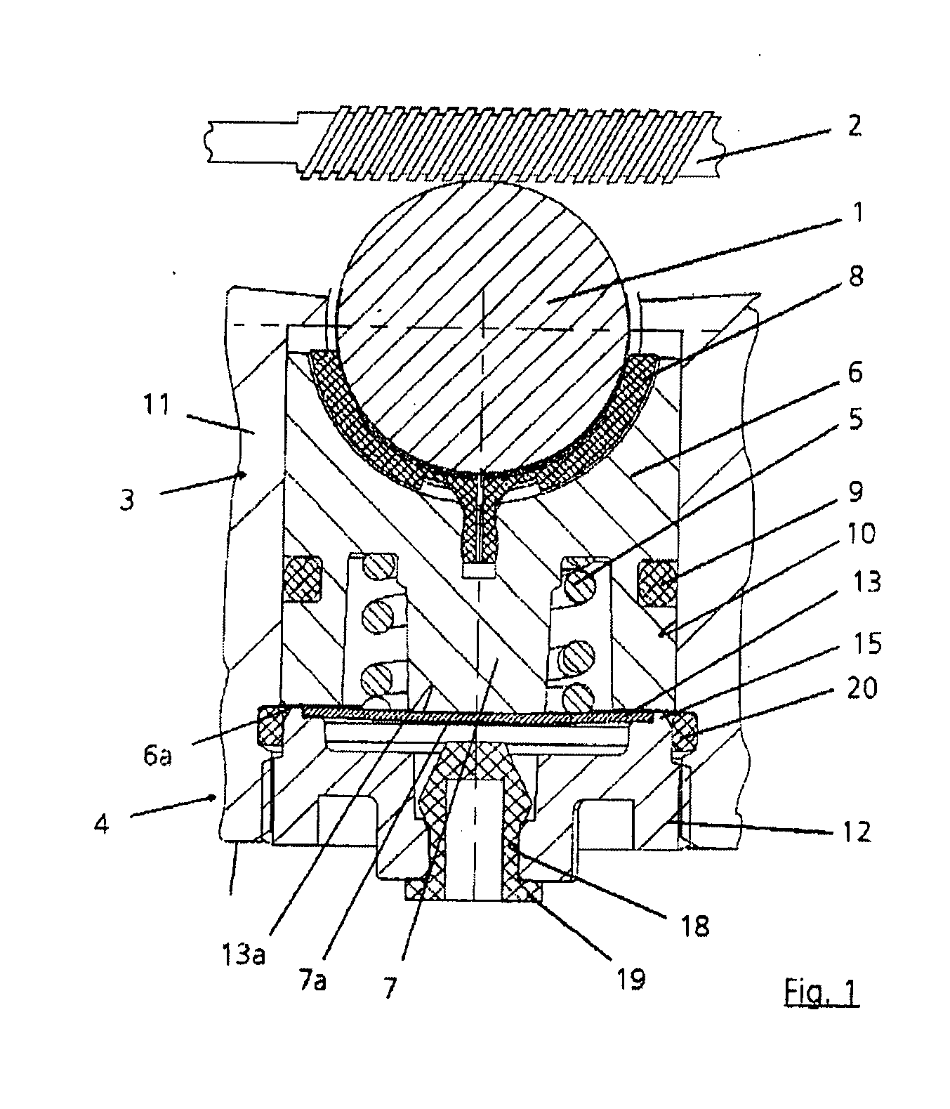 Device for Pressing on a Steering Rack