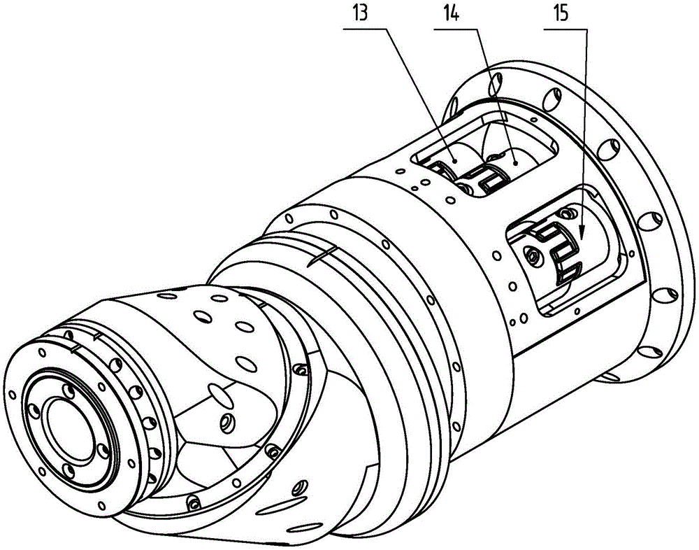 Hollow bias structure of wrist of industrial robot