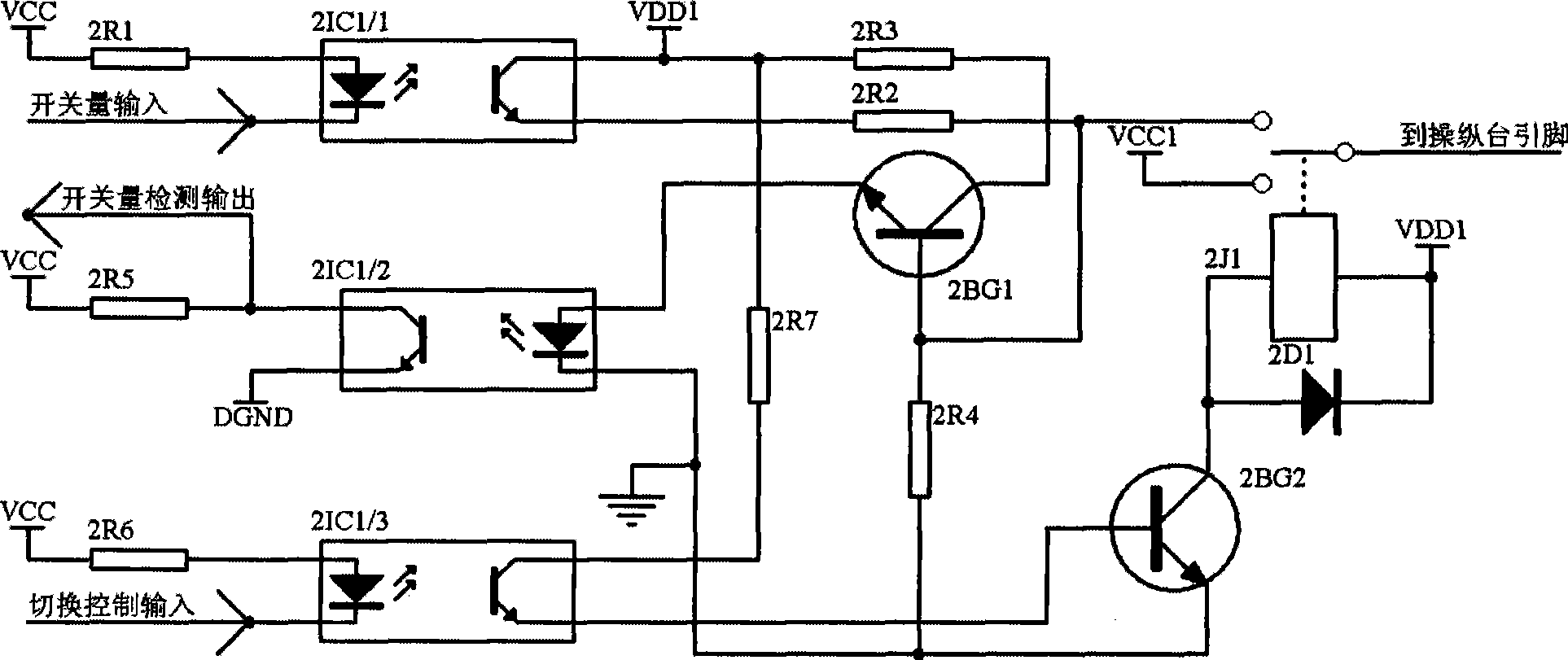 On-line detection device of control platform