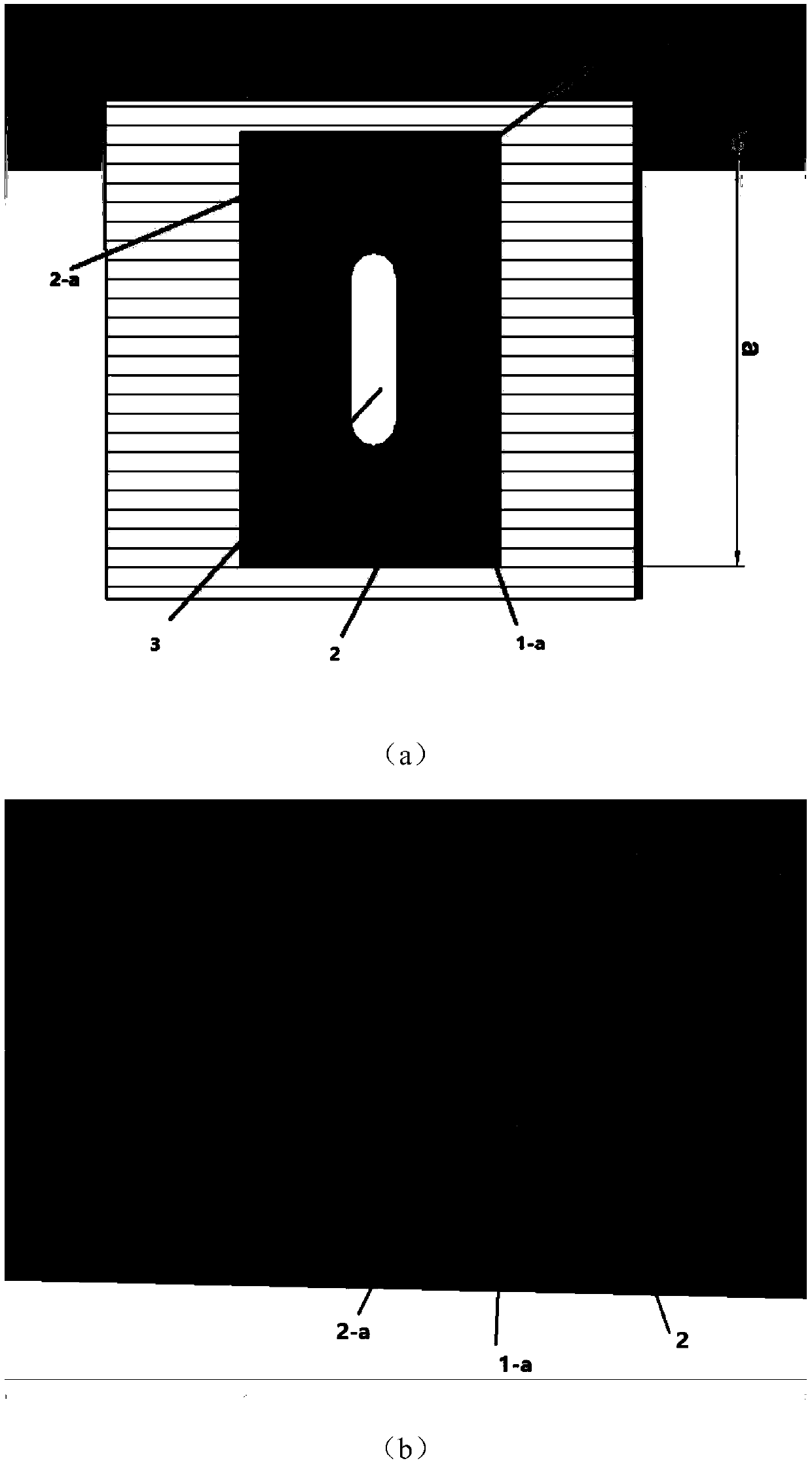 Banded electron beam double-slot trapezoid line coupling cavity slow wave device