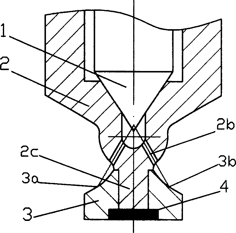 Guide table type oil jet nozzle