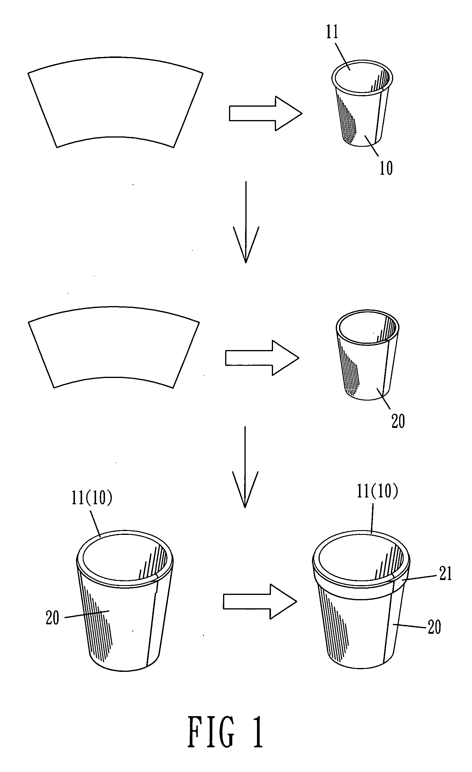 Bio-degradable cup and method for making the same