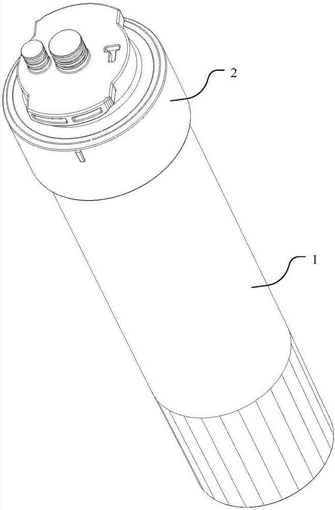 Filter element component and water purifier